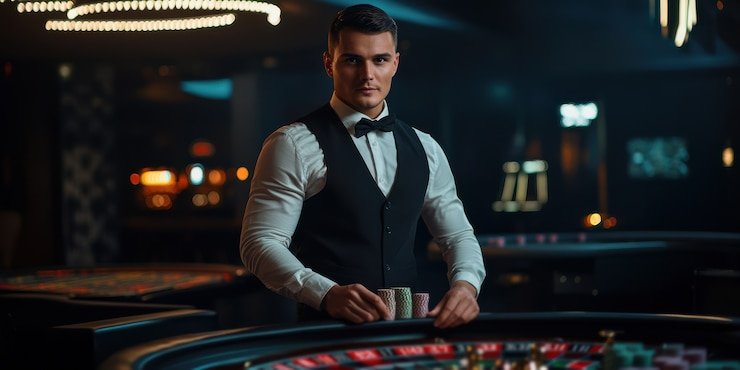 Studio kasino langsung Speed Roulette dengan dealer di koin404